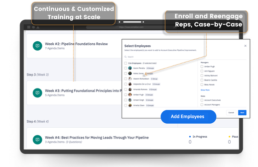 Enroll Reps in Learning Tracks, When They're Ready