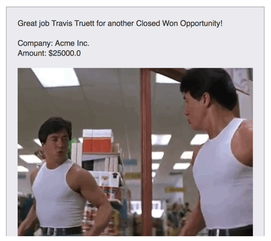 email alerts on sales performance