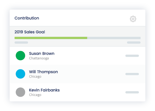 2019 Sales Goal with navy background