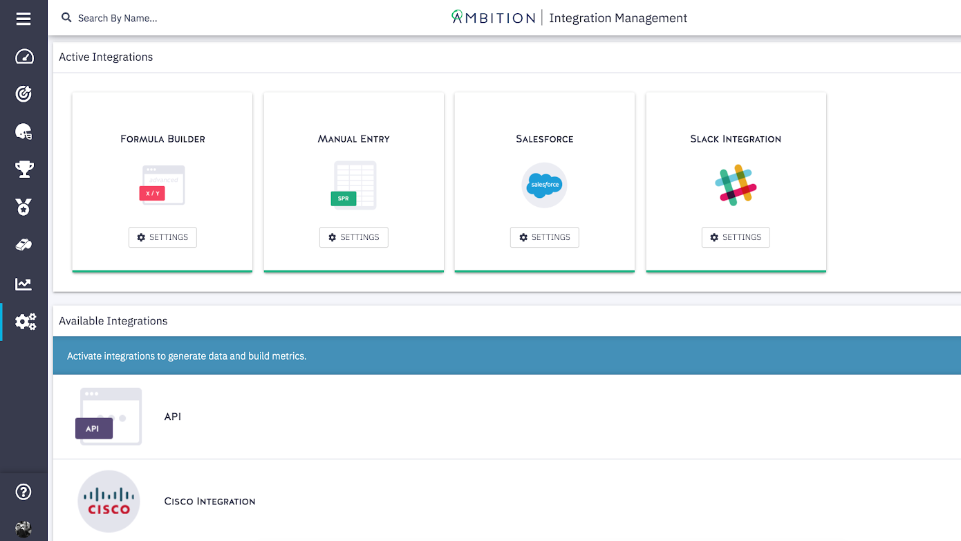 Ambition Insights - Integrations