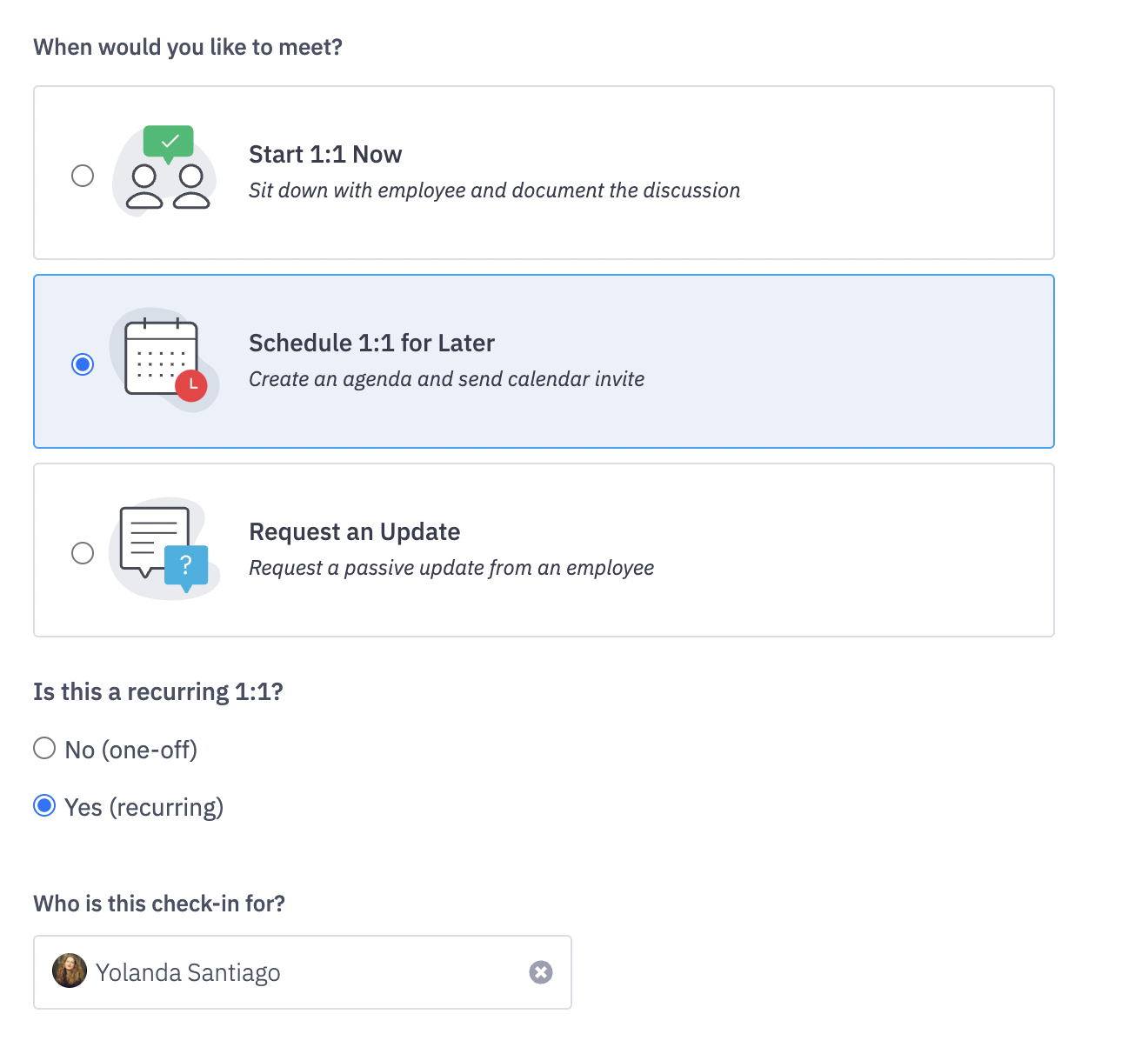 How to set a check-in as "recurring" in Ambition