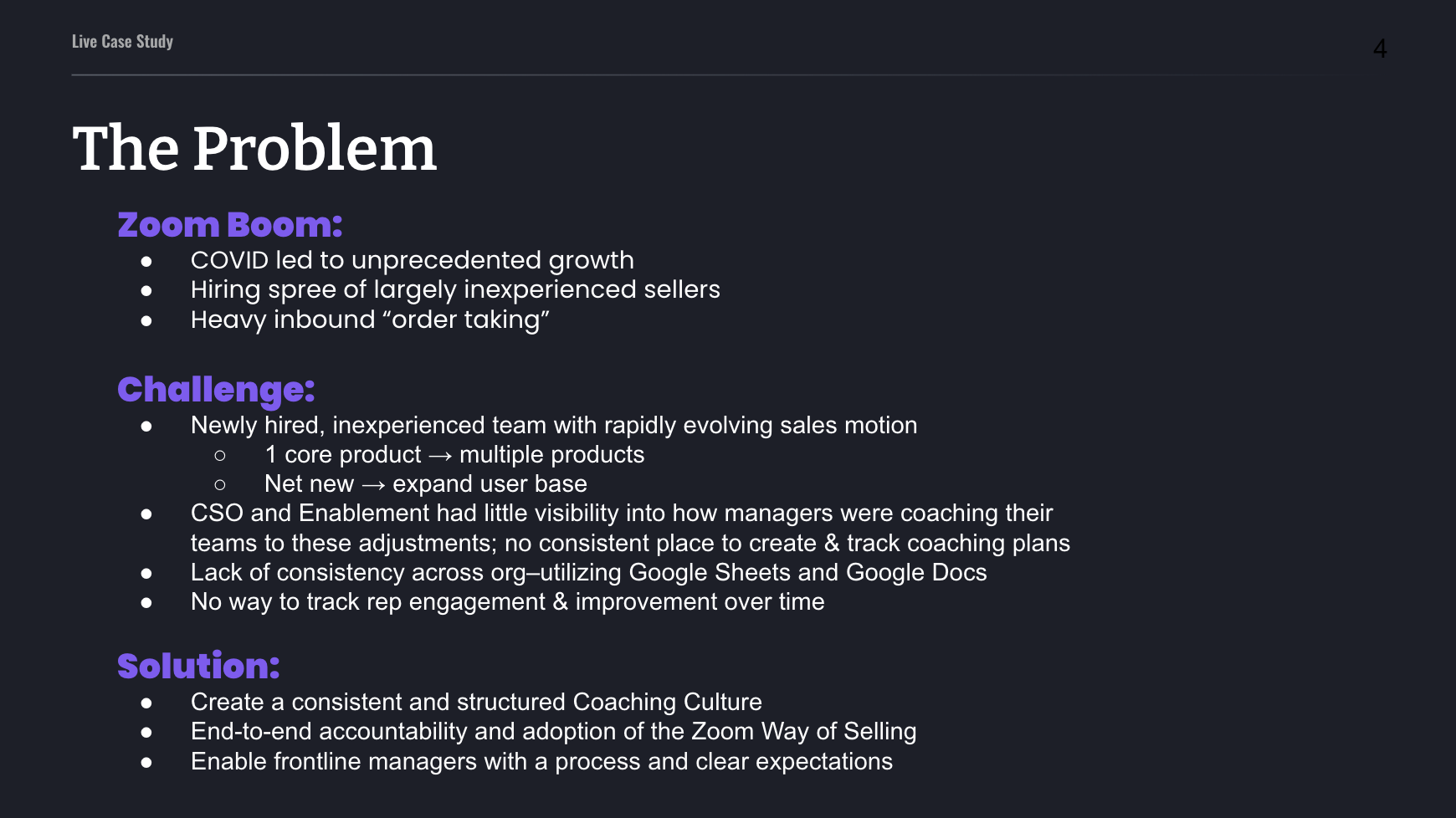 Problem Solution Slide